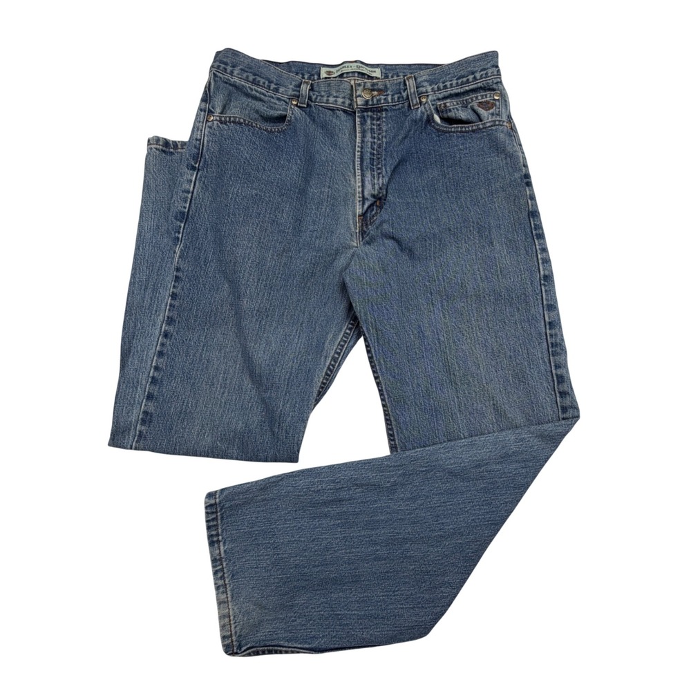 Harley-Davidson Jeans Mens 36x30 Blue MotorClothes Straight Leg Denim